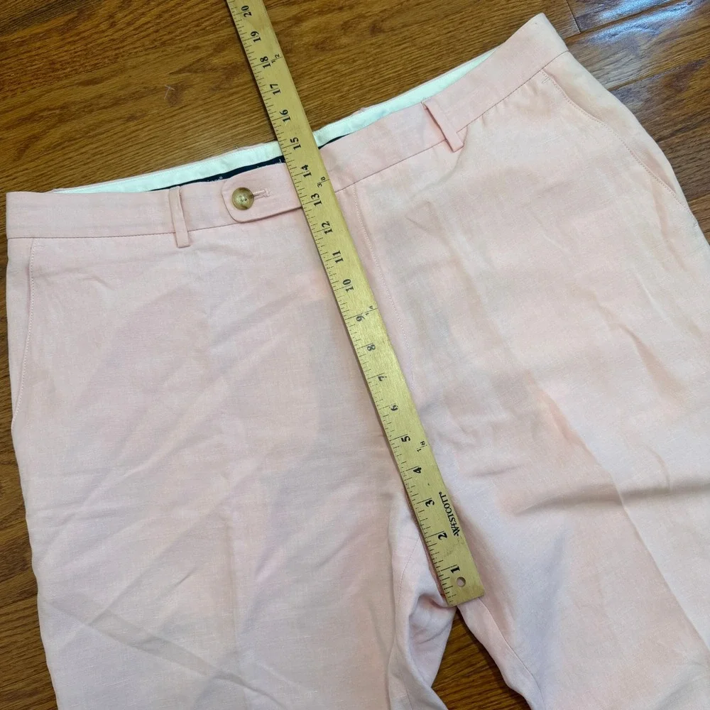 Vineyard Vines Clubhouse Linen Silk Pants Mens 38x32 Pink Summer Golf Preppy